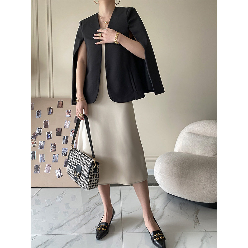 司南 气质高级设计感小个子斗篷西装女外套2022年春季新款