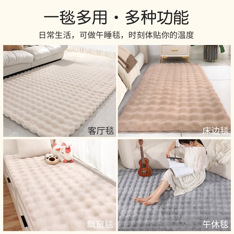 卧室床边毯客厅隔音地毯2024新款沙发茶几衣帽间脚垫书房飘窗地垫