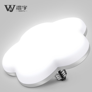 温宇LED灯泡超亮节能照明E27螺口吸顶灯飞碟灯白光家用电梅花创意