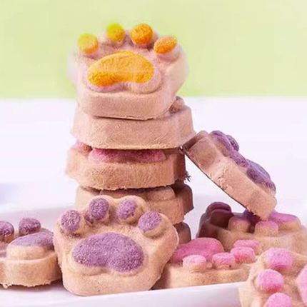 冻干猫爪生骨肉饼宠物零食猫咪狗狗营养鸡肉猫草三文鱼蛋黄火龙果