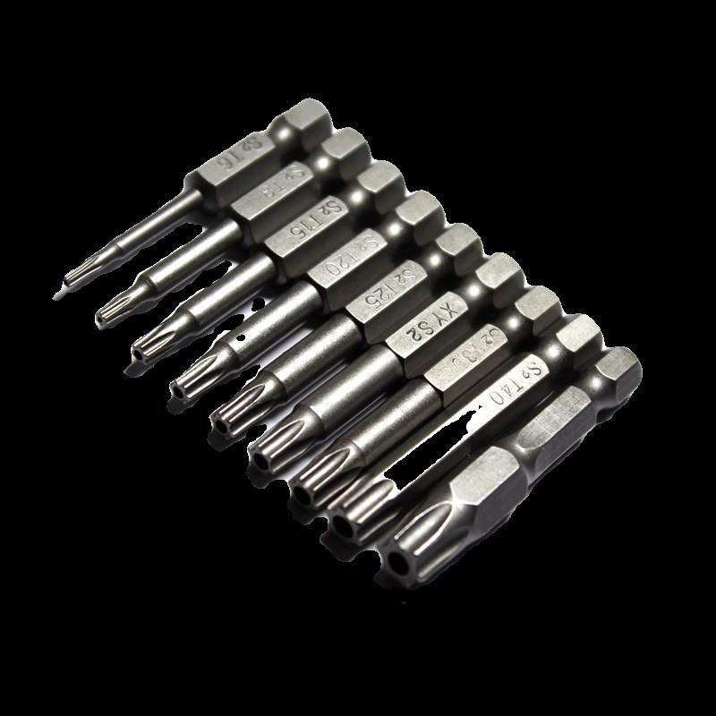 50mm65mm少威电动梅花起子头磁性批头套装高强度S2钢加硬螺丝刀头