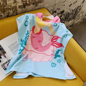 儿童浴巾超细纤维卡通连帽披风斗篷浴袍可爱可穿毛巾柔软沙滩巾