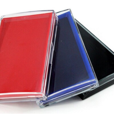 包邮9864大号超大印泥 红色蓝色黑色财务速快干加墨办公印台