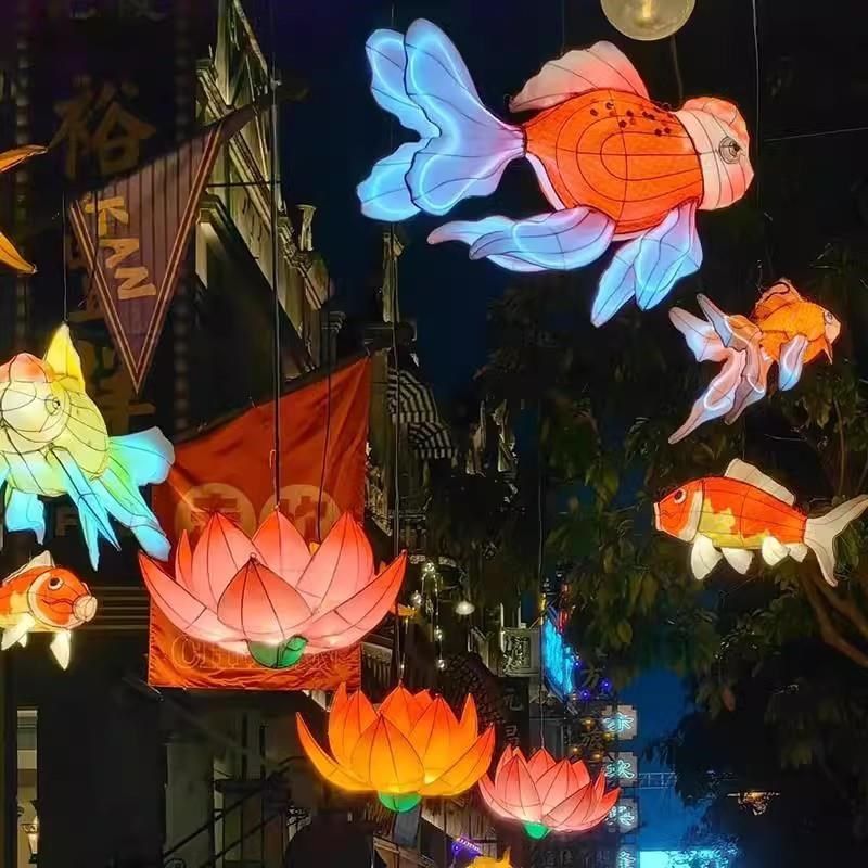 大型金鱼发光鲤鱼户外鱼灯春节定制花灯灯笼餐厅防水吊灯遗鱼手工,节庆用品/礼品,节庆布艺用品,淘宝优惠券,粉丝福利购,淘宝优惠卷