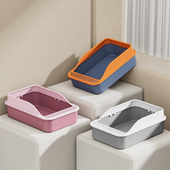 猫砂盆高围大号猫砂盆防外溅猫咪厕所猫沙盆幼猫防臭送铲子