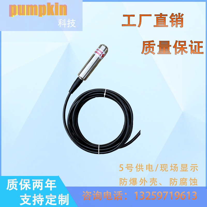 电池供电便携式液位计液晶数字显示现场显示投入式液位计传感器