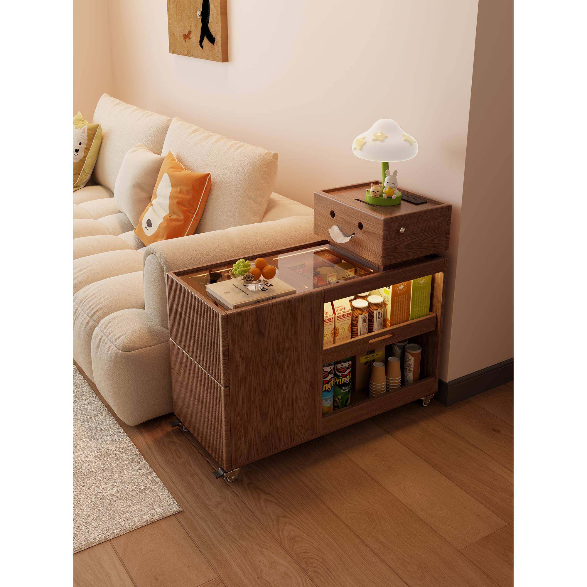 新款机器人沙发边柜侧柜客厅可移动边几柜茶几柜创意置物柜子实木,鲜花速递/花卉仿真/绿植园艺,割草机/草坪机,淘宝优惠券,粉丝福利购,淘宝优惠卷