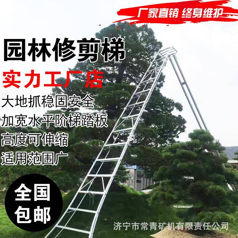 铝合金园林梯 果园摘果园林苗圃修剪A字梯加厚伸缩式园林梯子厂家