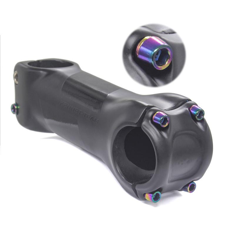 全碳纤维山地公路自行车把立 龙头车把立管31.8mm 6度炫彩螺丝