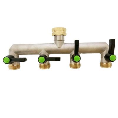 分农业灌溉林浇水黄阀园4通水器分流器四出水分KLG铜配器洗衣机配