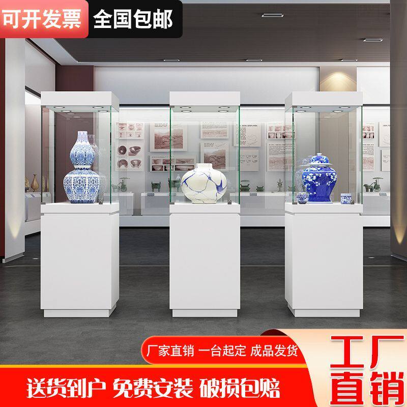 玻璃柜珠宝玉器烤漆柜台产品样品纪念博物馆文物陈列柜展示柜定制