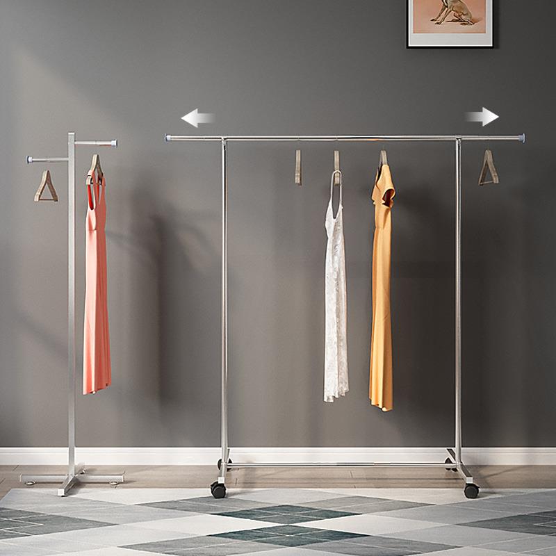 不锈钢衣架落地ZIW挂衣架子家用阳台晒衣服衣帽架小宿晾晾舍型衣