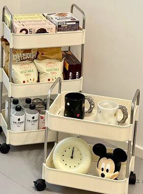 推车置架小卧室物F98MJMMH床头可厨房家用多层架子客厅落地移动零