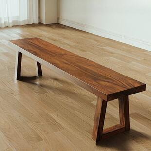 全实木长凳长换鞋凳家餐桌板茶桌57862用长椅简约凳创意长条凳木