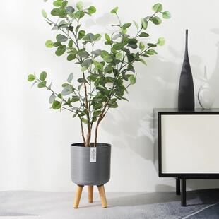 工厂直供zj02ls欧高脚花盆圆形北简约拉客丝厅懒人自吸水高脚花盆