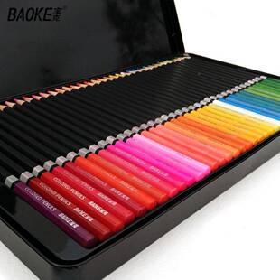 宝克72油性彩铅涂色填色彩笔专业美术绘画笔彩色PW-1672铅铁色盒
