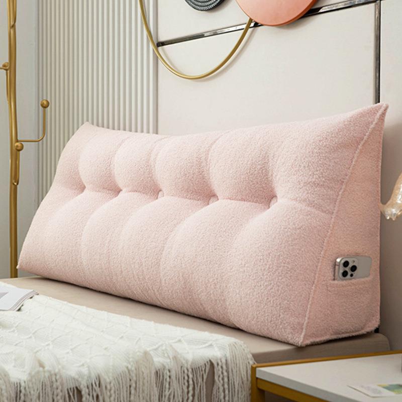 纯色靠枕榻yl泰迪绒床头大靠背卧双人床上靠垫窗榻米软飘包室护腰