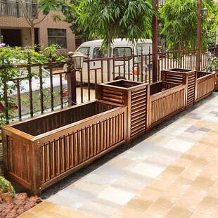 防腐木箱户花外种植箱别墅庭院种FCG树实箱大花盆工加程厚木花箱