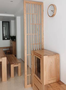 新中断式遮镂空木屏27269风客厅实玄关隔木质格栅木条花格入户挡