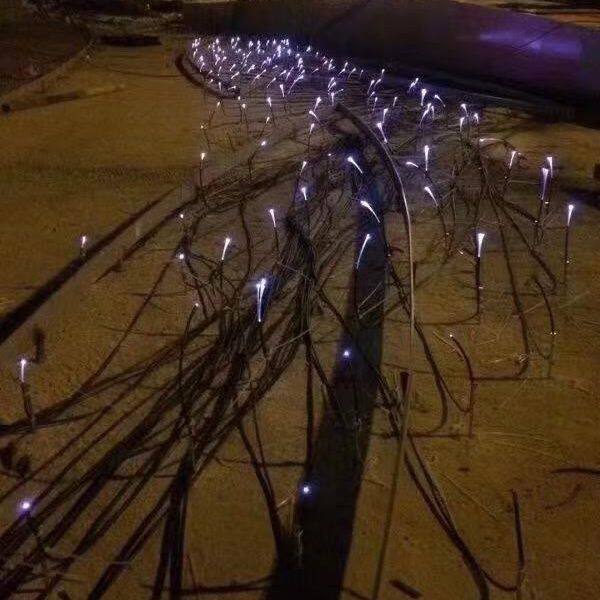 黑皮塑料导光光纤 照明光纤 尾光发光光纤 泳池地埋灯 软质光纤灯