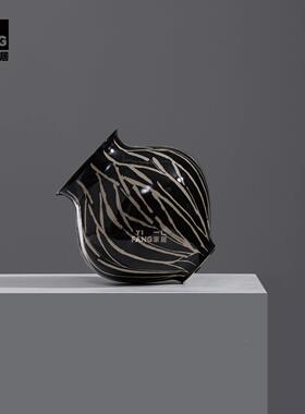 一匚YTS249中古侘寂风陶器瓷罐花瓶装样板间售楼处客厅插花摆软饰