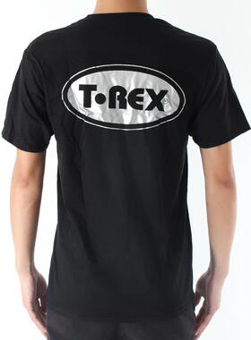 T-REX T恤短袖男女款圆领宽松休闲上衣黑色夏装修身宽松夏季