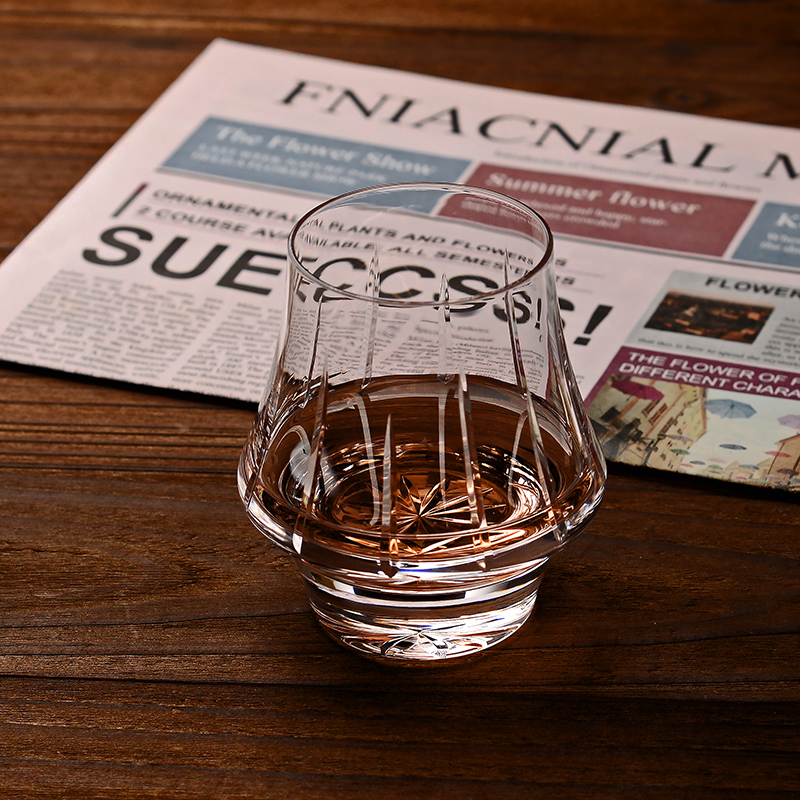 高端水晶玻璃威士忌酒杯 大师级工艺手工制作 家用单只礼盒装