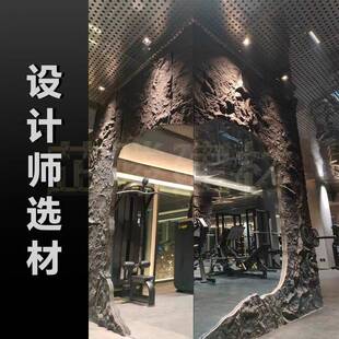 pu连纹大板背景板PU石皮山岩石纹轻质文化石仿真天然装饰面板大型