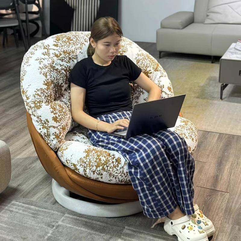 意式极简单人旋转沙发椅客厅阳台懒人沙发设计师躺椅休闲现代简约,3C数码配件,其它配件,淘宝优惠券,粉丝福利购,淘宝优惠卷