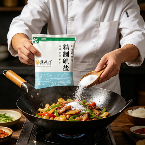 四川家用食用盐400g袋装深井盐加碘食盐矿盐商用细盐炒菜盐巴含碘