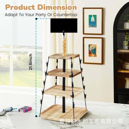 木质多层零食架0527面可转实薯片糖果收纳架木甜旋品店蛋桌糕展示