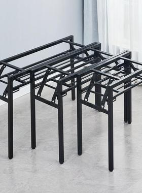 简易折叠折架弹簧桌架白色桌桌FSF腿单层支架黑桌脚色双层可叠办