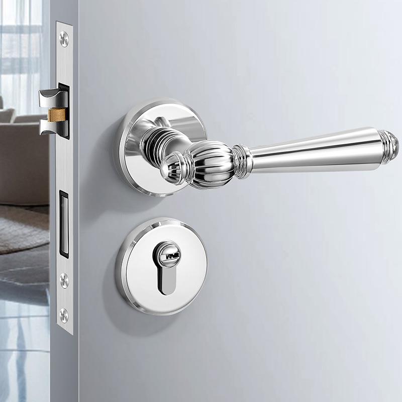 法式轻奢卧室锁南瓜门CP18-266锁金色复古室门内磁吸静音锁房间锁