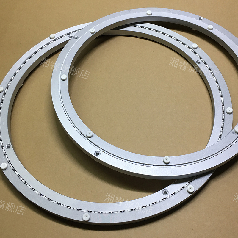 24寸60d0mm静音转盘底座木玻璃大理石餐桌转盘铝合金圆桌万向转盘