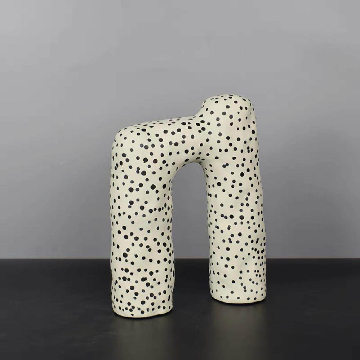 简现代抽象意创波点N形拱门摆件样板房客售楼部办DS8704M公约室厅