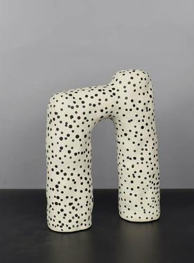 简现代抽象意创波点N形拱门摆件样板房客售楼部办DS8704M公约室厅