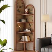 客厅书架复古边落收地置物架转角角三柜多SMYS 111层展示架中古风