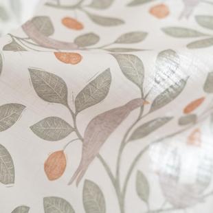 EGALY隔美式复古村小鸟果实分SROH片门帘吊带棉麻质地断帘印花乡