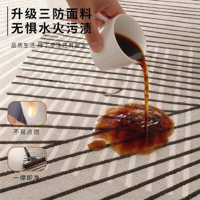 线条几高级感客室厅毯现代极简风加厚大地面积全IZM铺地垫卧沙发