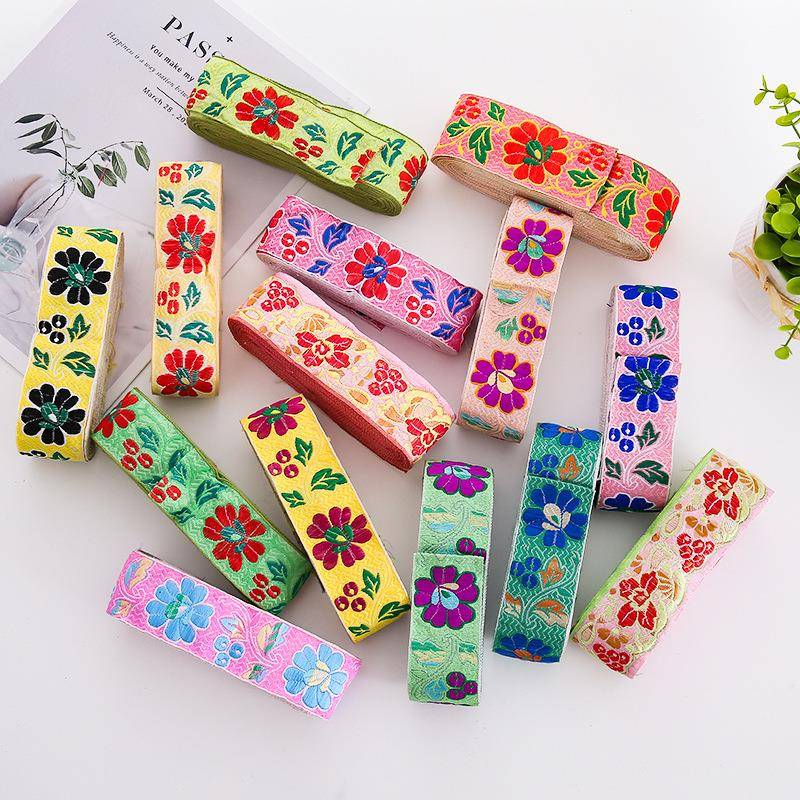 宽cm民族风提花织多i色少数名族服带装辅料手工dy古风汉JRZ服花边