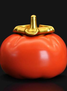 铜搬柿子摆件家居客厅业装饰品结婚礼居物乔迁见描述新家开送人送