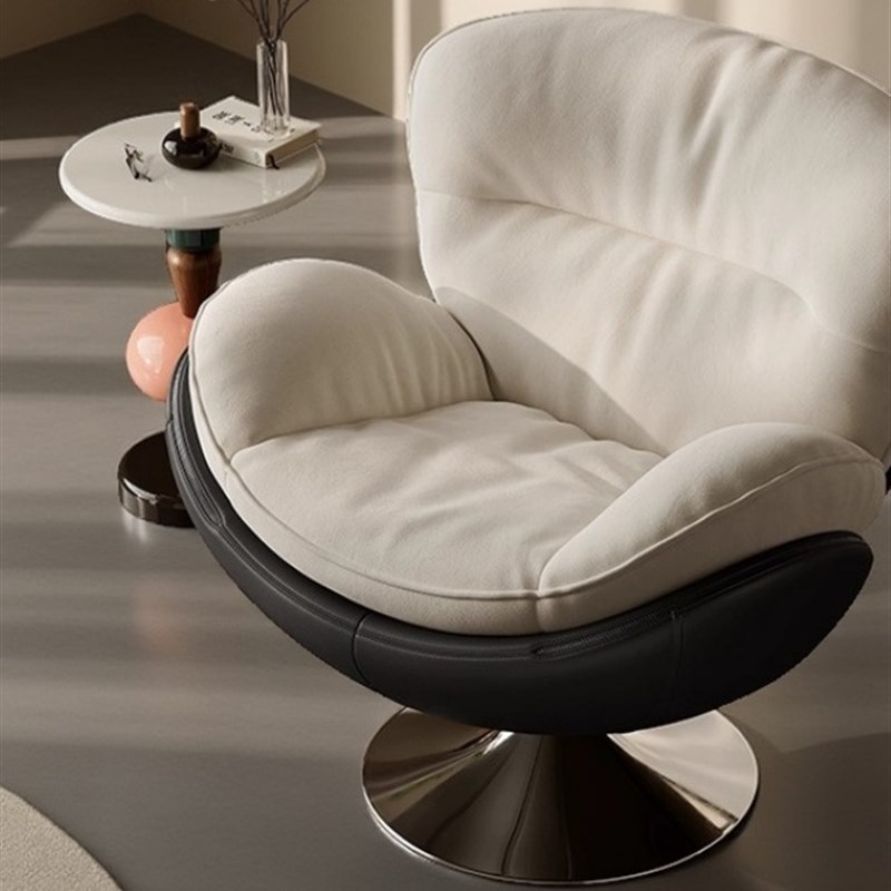 优凡匠造 意式轻奢现代休闲椅转椅客厅单人沙P发椅北欧躺椅沙发椅