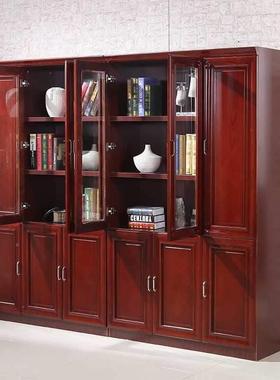 落地油文件柜木质办室书柜中式物柜漆资料档公案柜储lq-46513班台