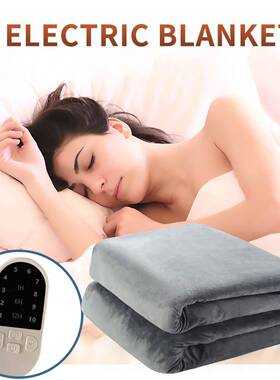110v20v美英欧规2加热电热电褥子YL-313盖毯单神人双人灰色冬季保