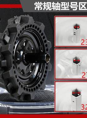 耕机配风冷柴油形机轮胎NNA旋耕机微人字内外胎耕地机轮子实心件