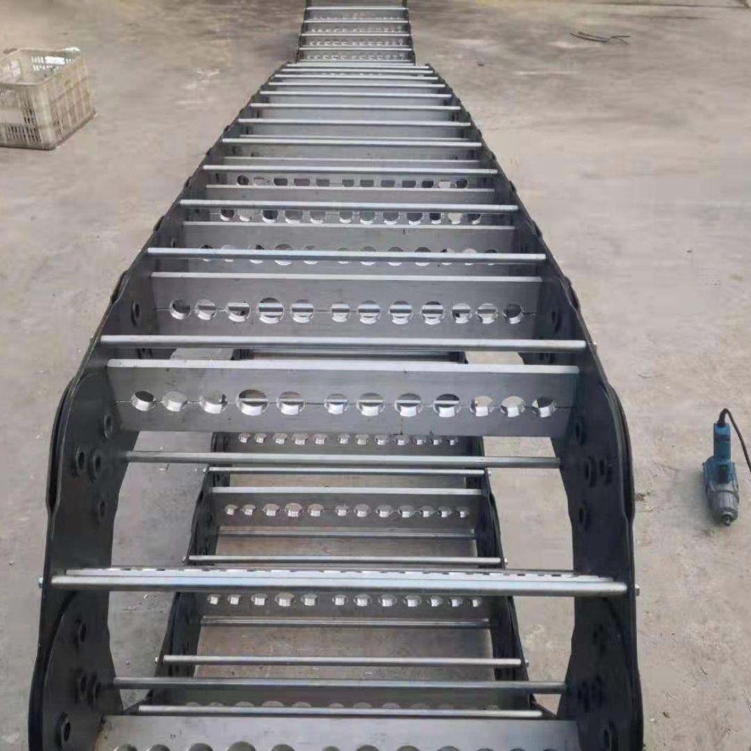 TL机床钢铝拖链桥穿线不锈式钢拖链封闭油管链镀半锌拖金ZFS属坦