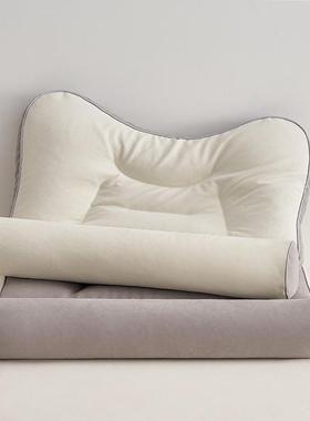 颈针织荞麦牵引枕枕可枕头枕芯椎睡眠拆XNO分圆柱男家用硬专用壳