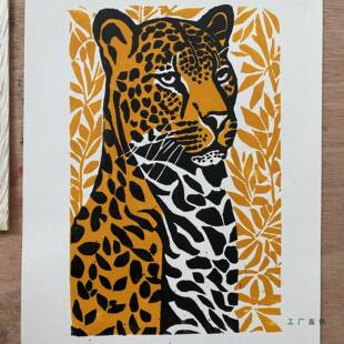 套胶色版画定木画制，2到F98MHSTT5色，带图定制刻版画板版画，版