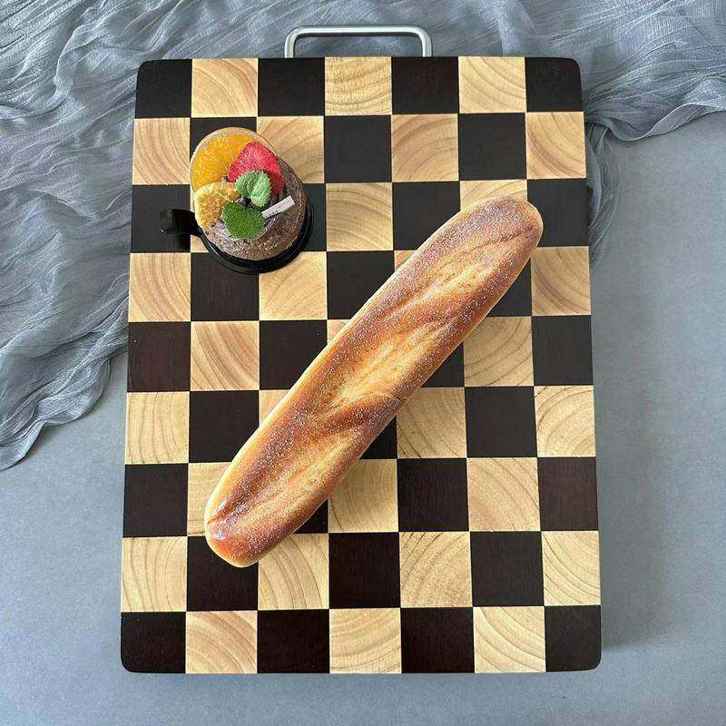 现货橡木棋胶盘格拼接菜板厨房切砧板水黑桃木橡菜果案板实木加切