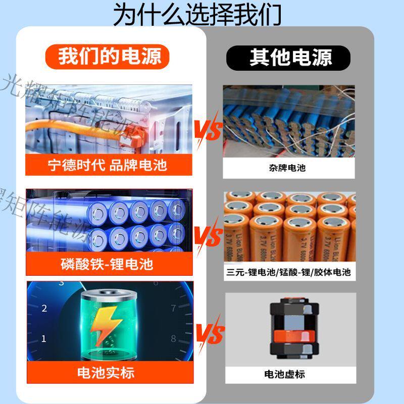 太阳能发电机系统家用220v大功率移动电源大容量逆变一体全套户外